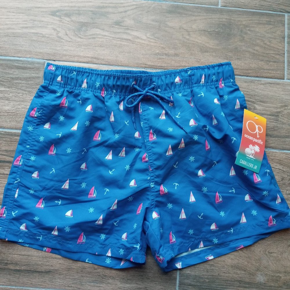 Ocean Pacific Board Shorts - Sailboats